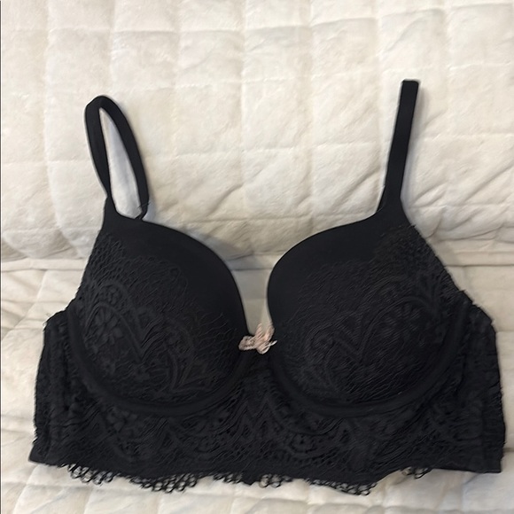 Victorias Secret Body by Victoria Lined Black Demi Bra 34C - Picture 1 of 5